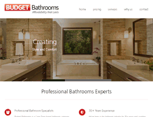 Tablet Screenshot of budgetbathrooms.co.za